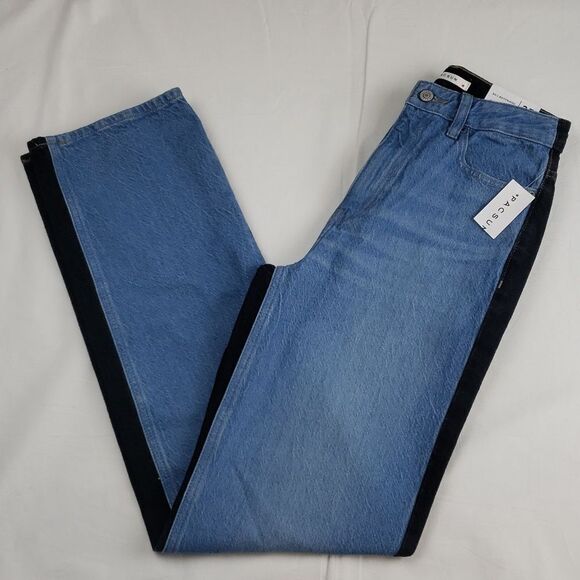 Pacsun Women's 25 Black & Blue Two Tone Boyfriend Jeans - Picture 1 of 12